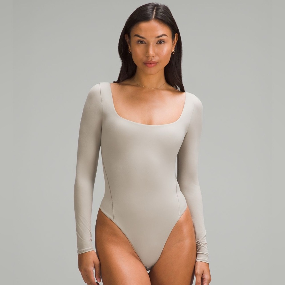 Wundermost Ultra-Soft Nulu Square Neck Long Sleeve Bodysuit